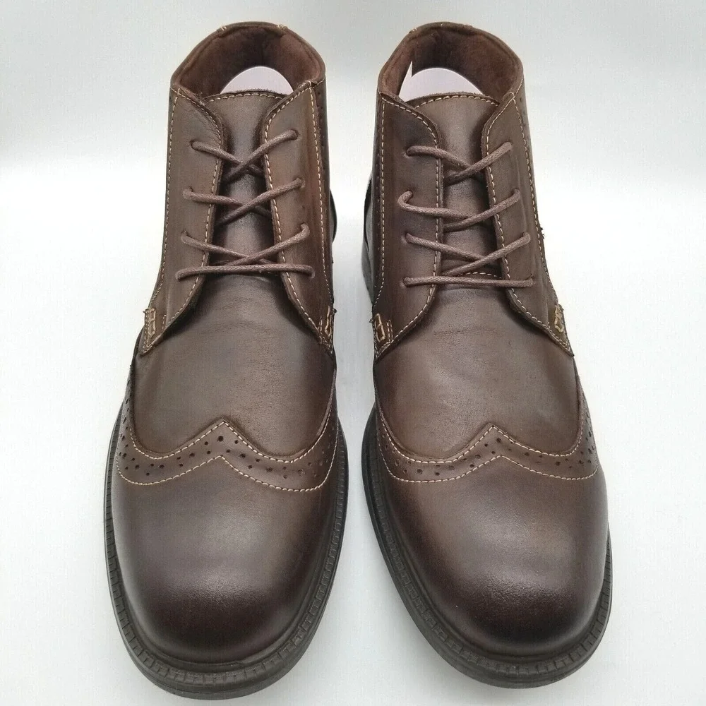 English Laundry Mens Chuck EL2504B Brown Leather Wingtip Ankle‎ Boots Size 9
